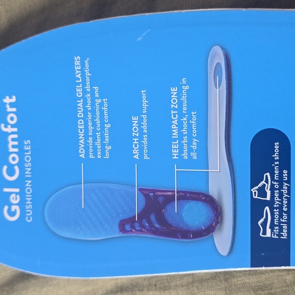 Walgreens Men's Gel Comfort Cushion Insoles, Size 7-13, 1.0 pr - Picture 11 of 13